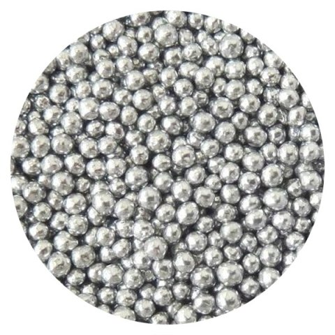 Cukrowe PEREŁKI włoskie na tort SREBRNE 5mm 20g Cukrowe PEREŁKI włoskie na tort SREBRNE 5mm 20g