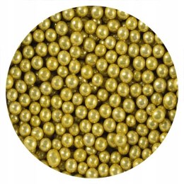 Cukrowe PEREŁKI włoskie na tort ZŁOTE 5mm 20g