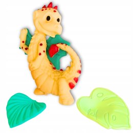Figurka cukrowa tort dinozaur ozdoby dekoracje urodzinowe liść 2D miodowy