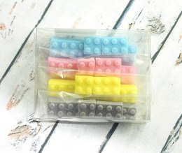 Figurki cukrowe Elhandel klocki wielokolorowe 16 sztuk
