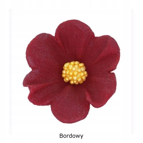 Kwiaty cukrowe bordo 5szt mały mercedes bordowy urodziny imieniny dekoracja Kwiaty cukrowe bordo 5szt mały mercedes bordowy urodziny imieniny dekoracja