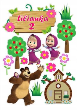 Opłatek tort CUKROWY MASZA POSTACI FIGURKI IMIĘ a4
