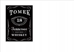 Opłatek tort CUKROWY postaci ETYKIETA WHISKY