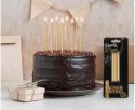 Świeczki na tort Godan Beauty&Charm 10 cm 8 sztuk złote