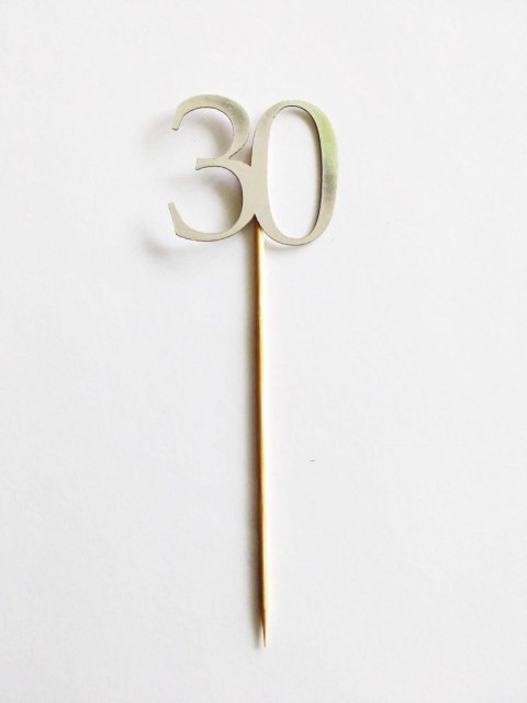 TOPPER PAPIER BRYSTOL SREBRNY CYFRA DOWOLNA CZCIONKA PROSTA 10 CM