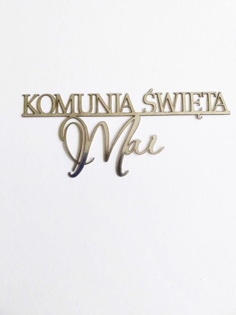 TOPPER PAPIER BRYSTOL SREBRNY KOMUNIA NA BOK IMIE TOPPER PAPIER BRYSTOL SREBRNY KOMUNIA NA BOK IMIE