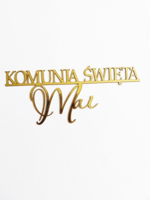 TOPPER PAPIER BRYSTOL ZŁOTY KOMUNIA NA BOK IMIE 1 TOPPER PAPIER BRYSTOL ZŁOTY KOMUNIA NA BOK IMIE 1