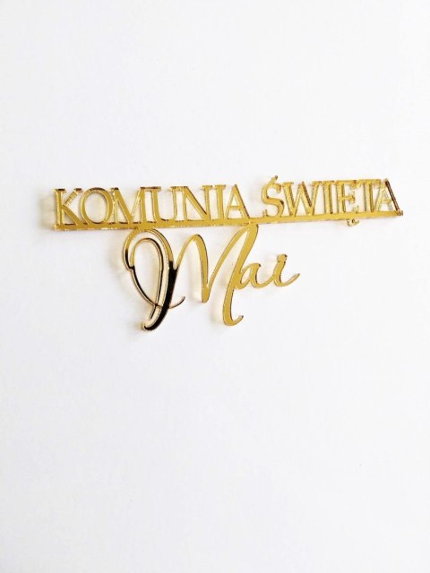 TOPPER PLEKSA ZŁOTA NA BOK komunia Z IMIENIEM 2 TOPPER PLEKSA ZŁOTA NA BOK komunia Z IMIENIEM 2