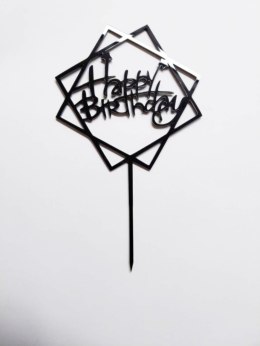 TOPPER pleksa czarna HAPPY BIRTHDAY 2