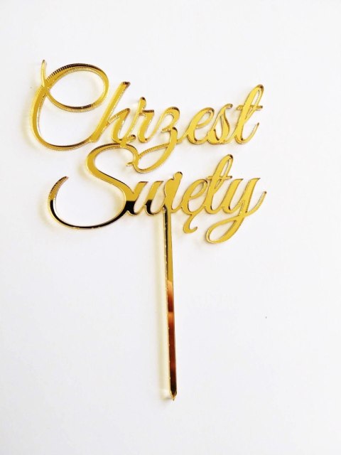TOPPER złote LUSTRO chrzest święty 3 TOPPER złote LUSTRO chrzest święty 3