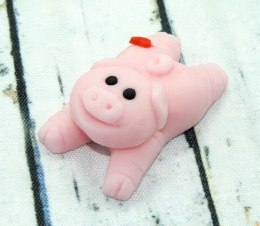 Figurka cukrowa na tort świnka różowa