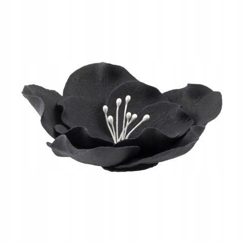 KWIAT CUKROWY MAGNOLIA DEKORACJA TORT czarny czarna 1x KWIAT CUKROWY MAGNOLIA DEKORACJA TORT czarny czarna 1x