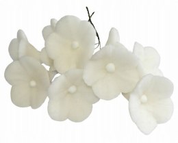 KWIATY CUKROWE DEKORACJA NA TORT GAŁĄZKA BIAŁY