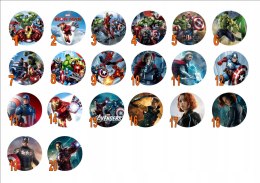 Opłatek na tort waflowy avengers 20 cm