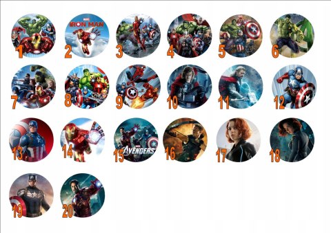 Opłatek na tort waflowy avengers 23 cm Opłatek na tort waflowy avengers 23 cm