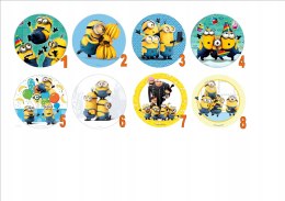Opłatek na tort waflowy bajkowy minionki 25 cm