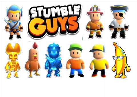 Opłatek tort cukrowy stumble guys postaci a4 Opłatek tort cukrowy stumble guys postaci a4