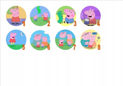 Opłatek tort waflowy bajkowy peppa 18 cm
