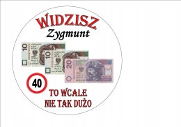 Opłatek tort waflowy dla dorosłych 40 lat 26 cm