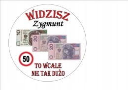 Opłatek tort waflowy dla dorosłych 50 lat 27 cm
