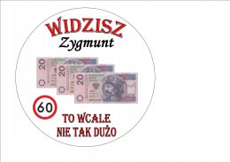 Opłatek tort waflowy dla dorosłych 60 lat 28 cm