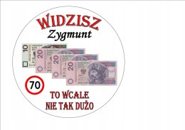 Opłatek tort waflowy dla dorosłych 70 urodzi 20 cm