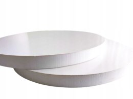 PODKŁAD POD TORT BIAŁY STYRODUR Z PODKŁADKĄ 34 CM BIAŁY
