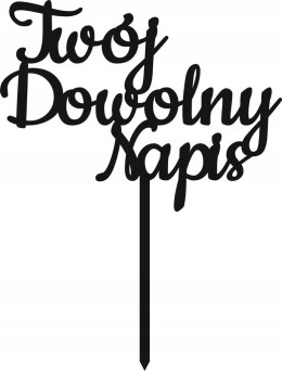 TOPPER pleksa czarna TWÓJ DOWOLNY NAPIS