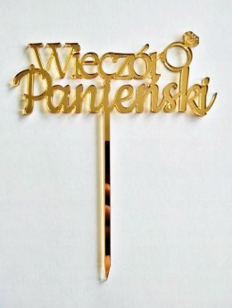 TOPPER pleksa zlota wieczór panieński 16 cm
