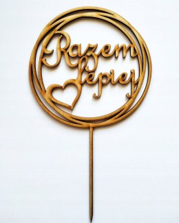 TOPPER sklejka drewno razem lepiej ślub