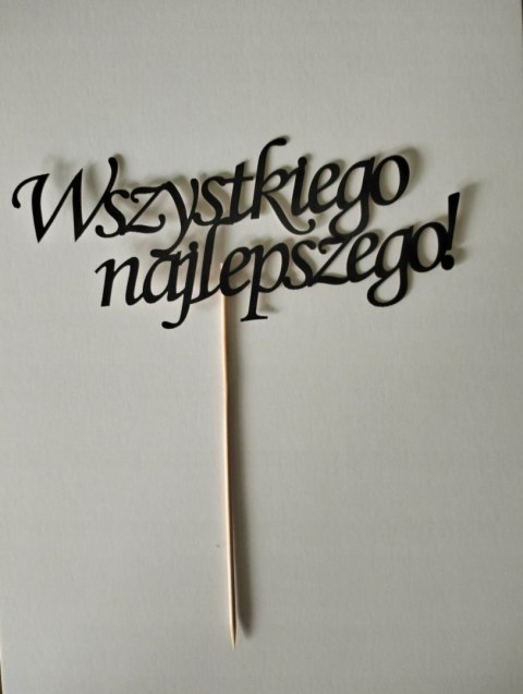 Topper piker czarny wszystkiego najlepszego
