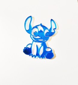 Topper pleksa niebieska lustro stitch bez szpikulca na bok