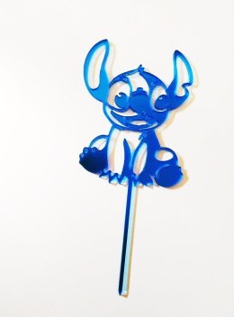 Topper pleksa niebieska lustro stitch ze szpikulcem