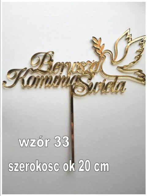 Topper pleksa złota komunia święta bez imienia Topper pleksa złota komunia święta bez imienia
