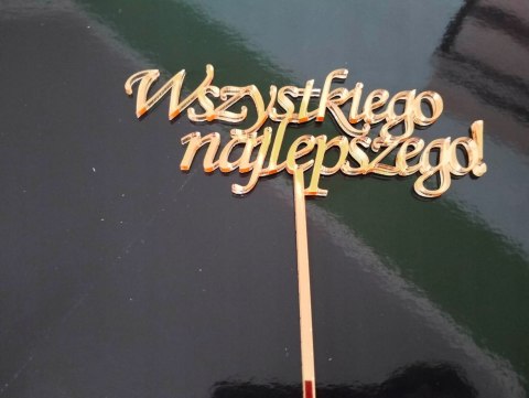 Topper pleksa złota lustro wszystkiego najlepszego Topper pleksa złota lustro wszystkiego najlepszego